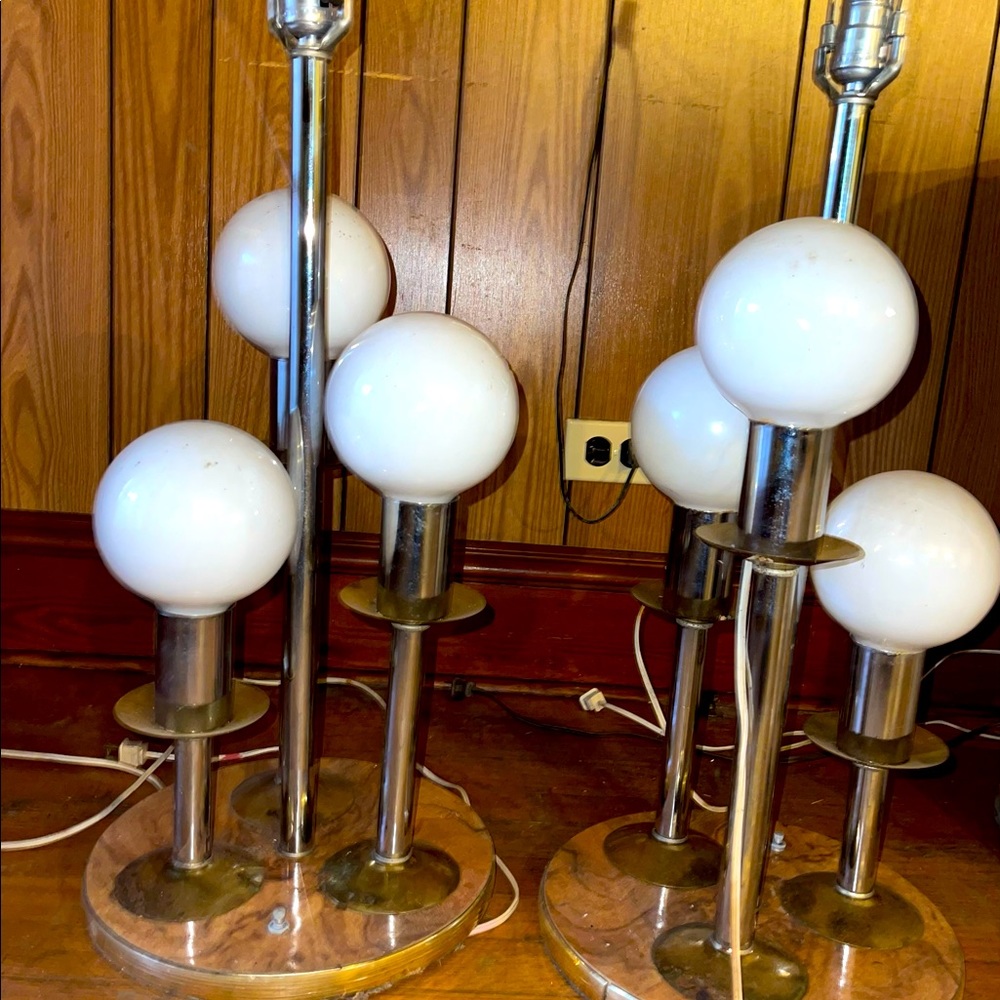 1960s Robert Sonneman Globe Table Lamp Vintage